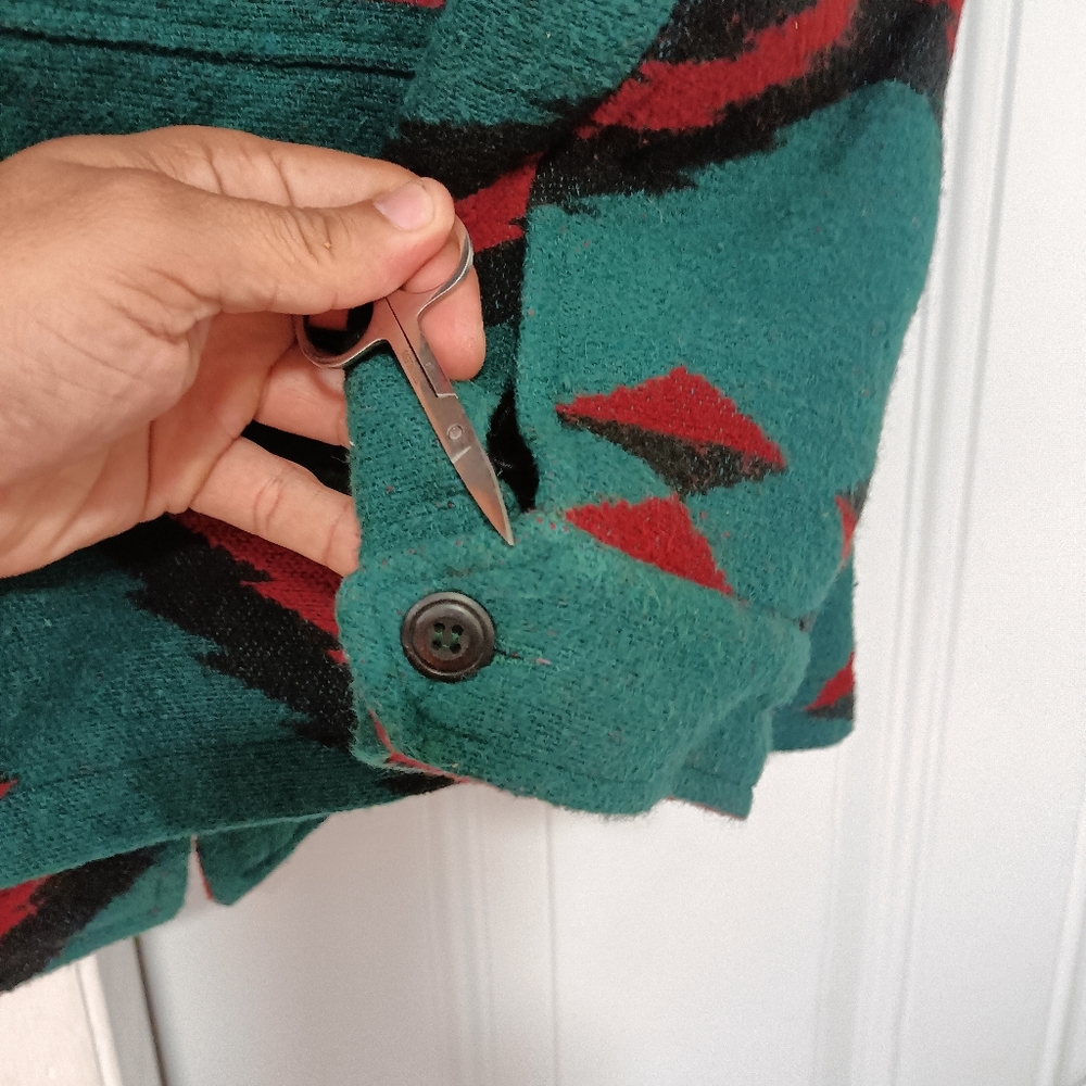 Ralph Lauren Country  southwest Aztec women's jacket wool blend sz L USA RARE - Picture 2 of 15